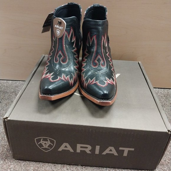 Ariat Women's Chimayo Dixon Western Boot -Black / New Mexico Roja Print - Picture 2 of 3